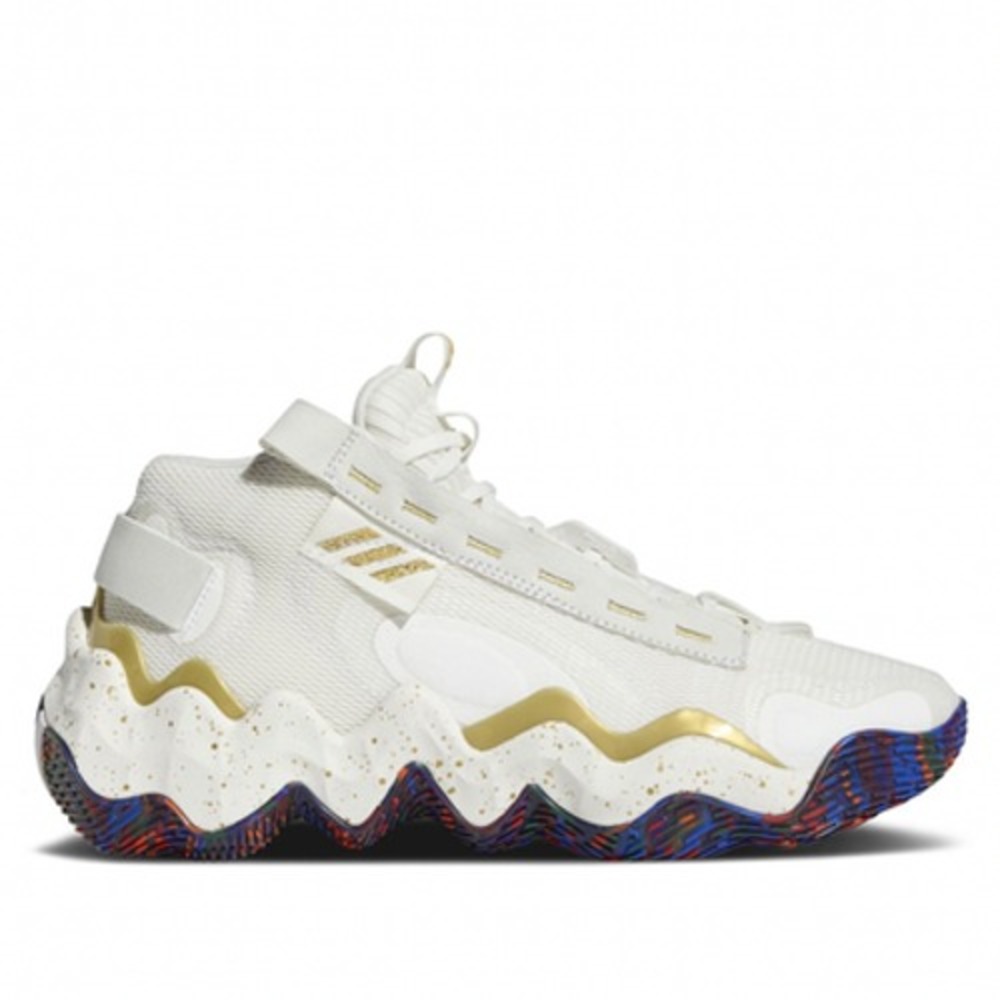 Adidas Exhibit B Mid Womens Basketball Shoes‎ White Gold HQ1121 Size 11 Gym  NWT